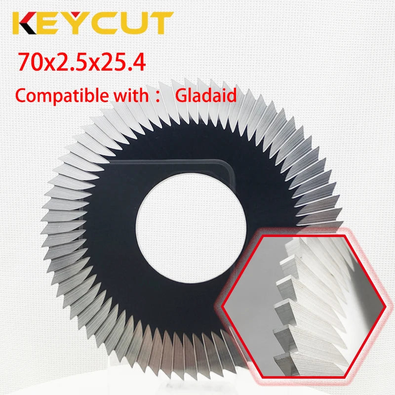 Gladaid Key Machine Cutter 70x2.5x25.4 Side Milling Cutter Locksmith Tools