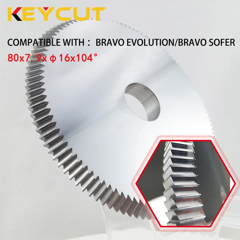 P14 P14W 80x7.9x16x104° Milling Cutter Fits SILCA BRAVO EVOLUTION BRAVO SOFER Key Machine