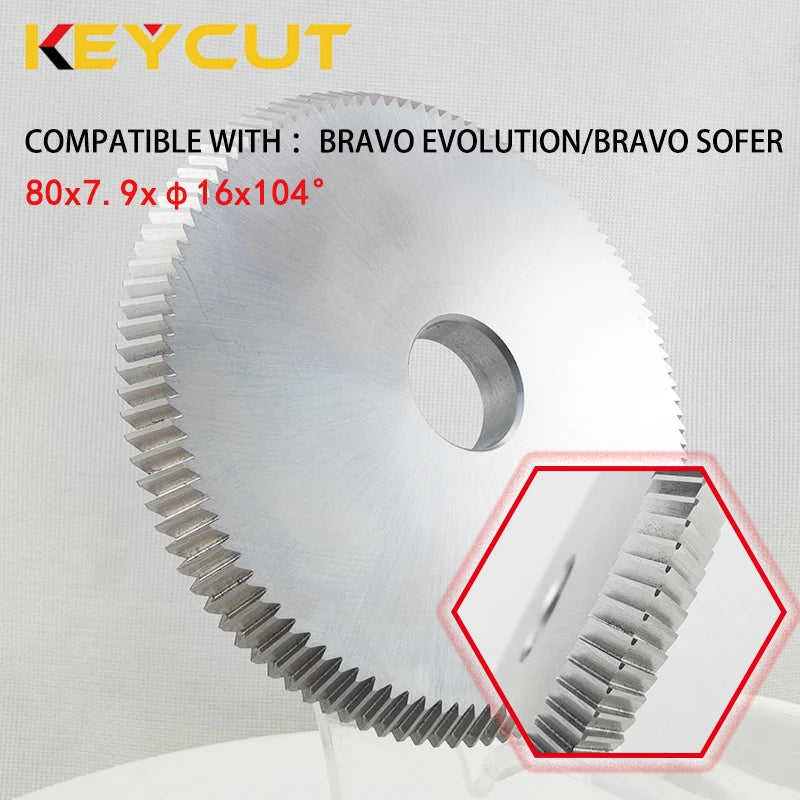 P14 P14W 80x7.9x16x104° Milling Cutter Fits SILCA BRAVO EVOLUTION BRAVO SOFER Key Machine