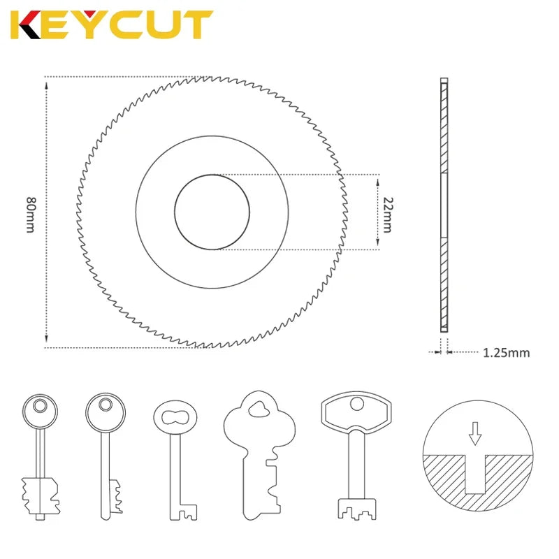 Locksmith Tools SG4/SG4W/SG23W Milling Cutter Compatible with SILCA DUO OPERA III TARGA 2000 TECHNICA Key Machine